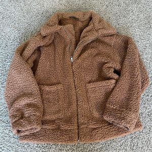 Light Brown Teddy Jacket - Medium